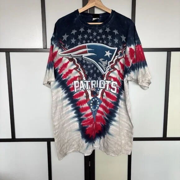 Vintage New England Patriots Tie-Dye T-Shirt Men’s 2XL XXL NFL Football Y2K - Picture 2 of 16